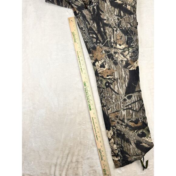 Mossy Oak Pants Mens Large Brown Camo Cargo Pockets Relaxed Grunge Hunt Outdoors - Picture 5 of 8